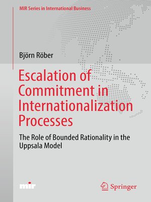 cover image of Escalation of Commitment in Internationalization Processes